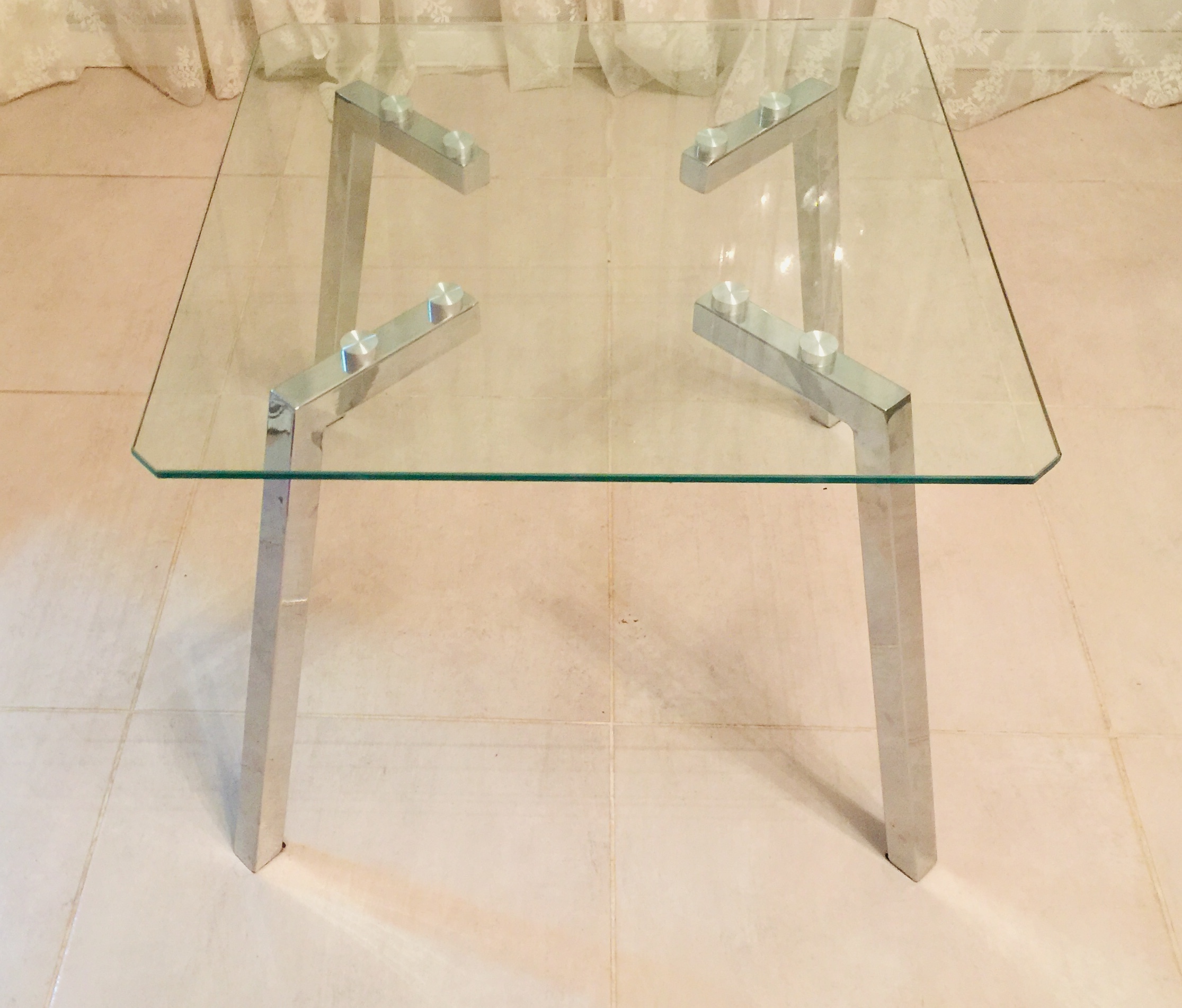 table en verre