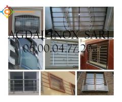 tous travaux d'inox et verre