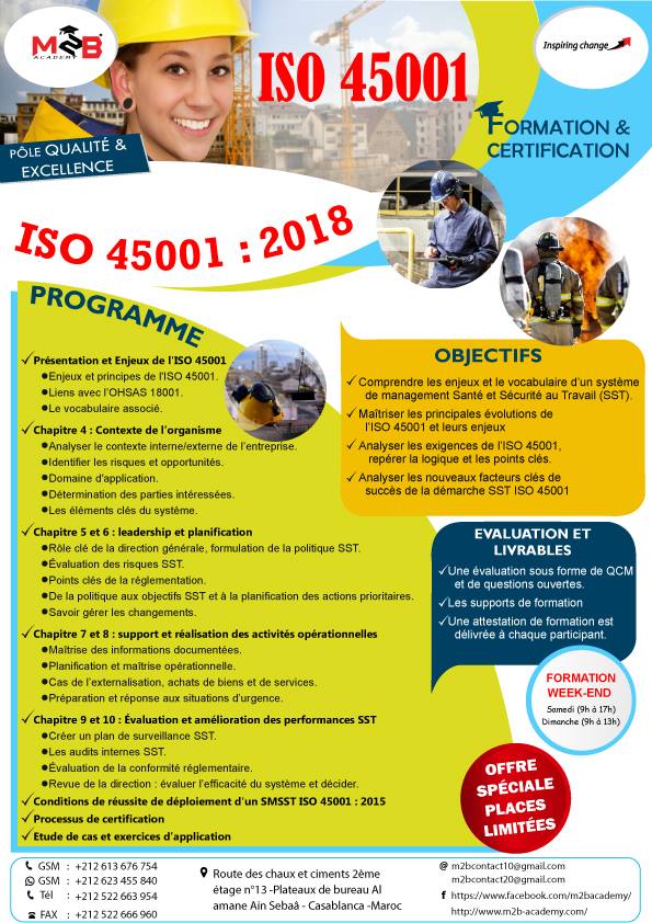 Formation ISO 45 001 version 2018