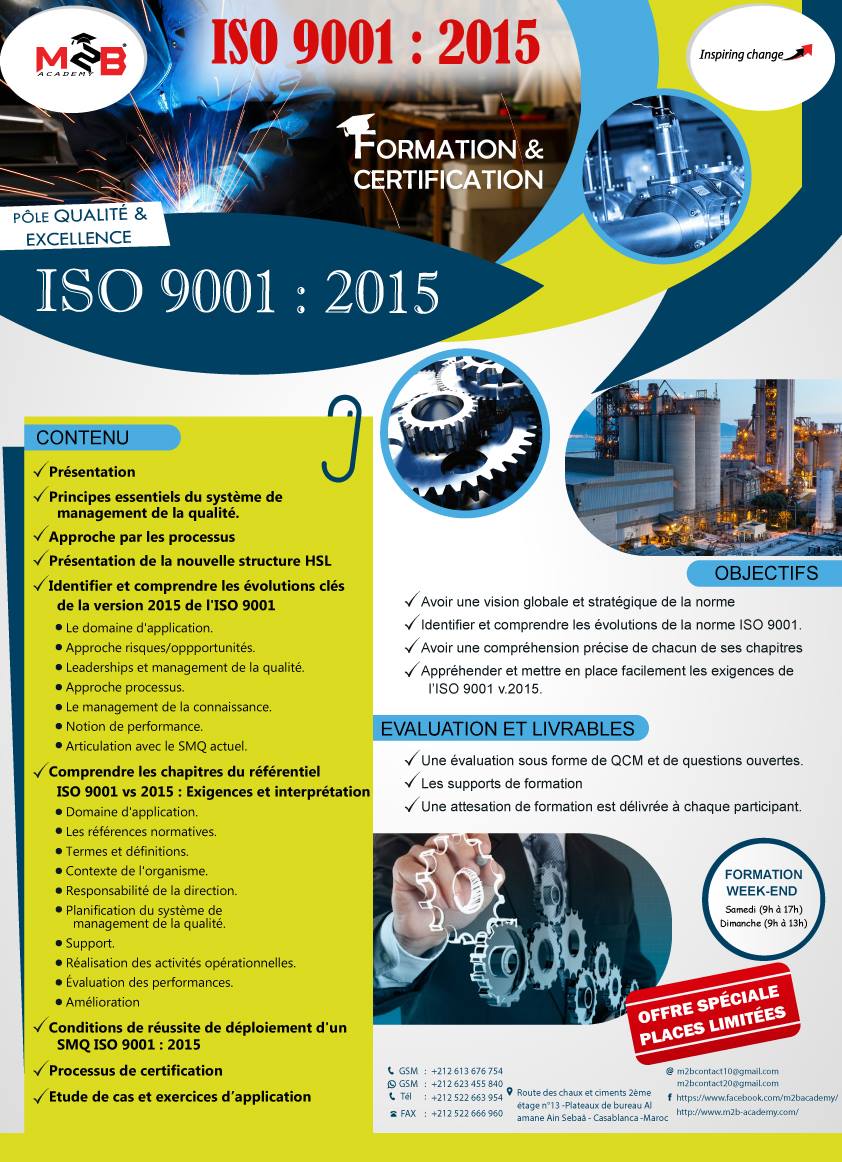Formation ISO 9001 version 2015
