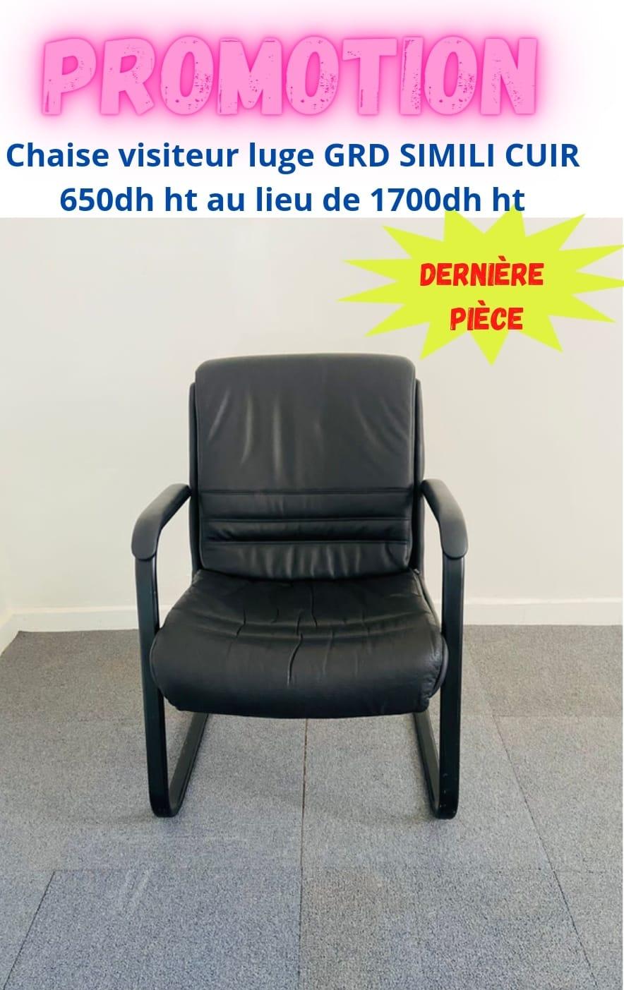 Chaise visiteur luge GRD simili cuir comfort