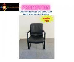 Chaise visiteur luge GRD simili cuir comfort