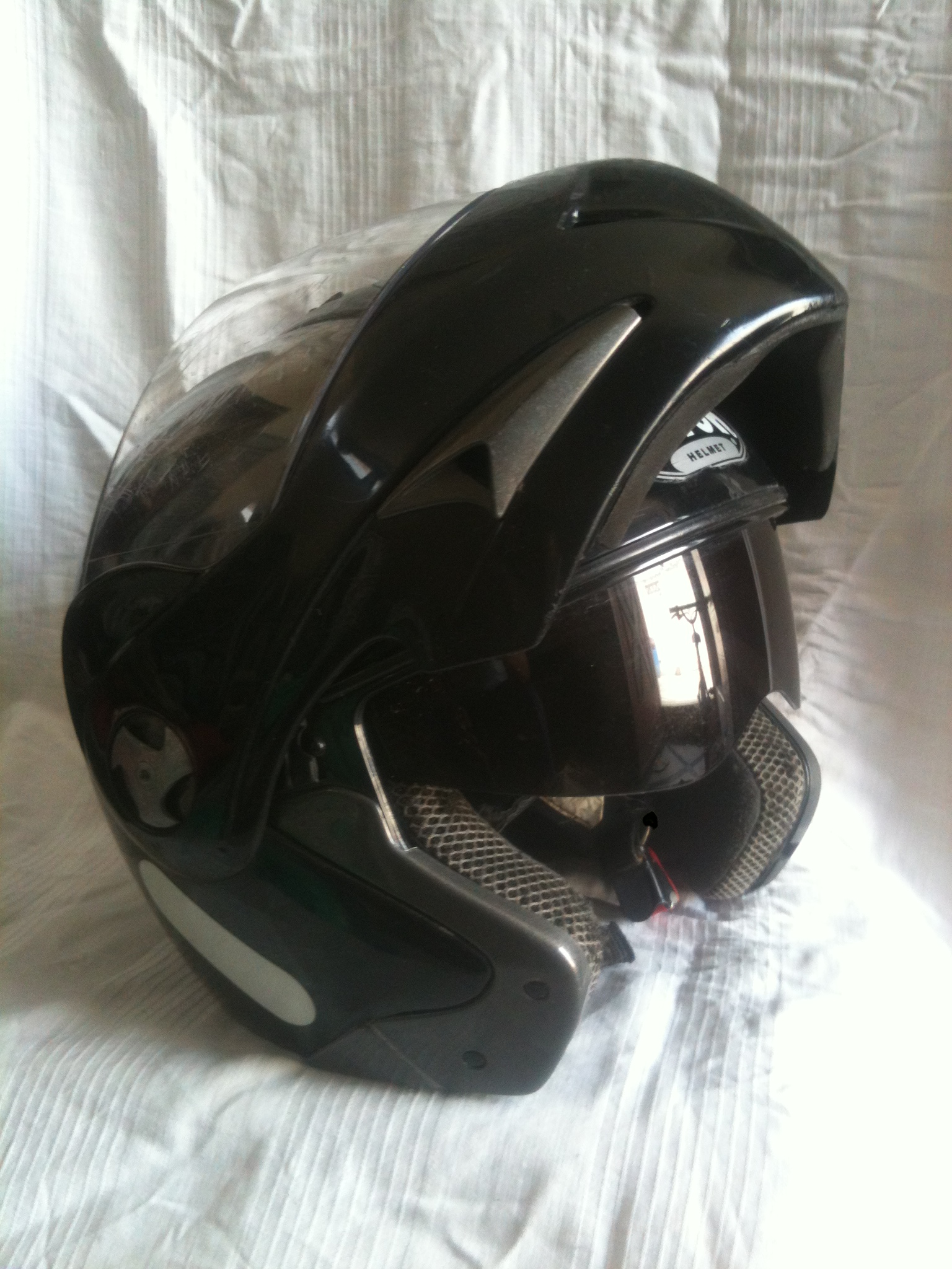 casque moto modulable noir