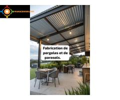 بيرغولا ألمنيوم بإضاءة LED – تفصيل احترافي وجودة عالية