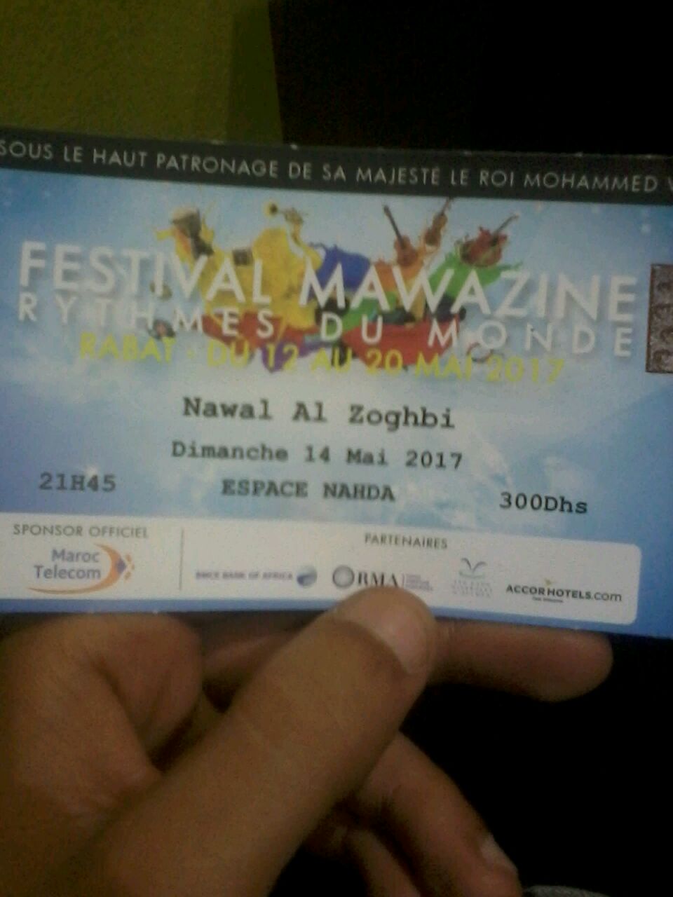 Ticket Mawazine Nawal Zoghbi