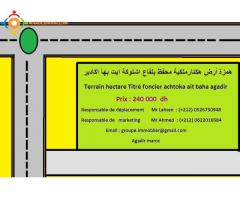 Terrain Titré foncier achtoka ait baha agadir