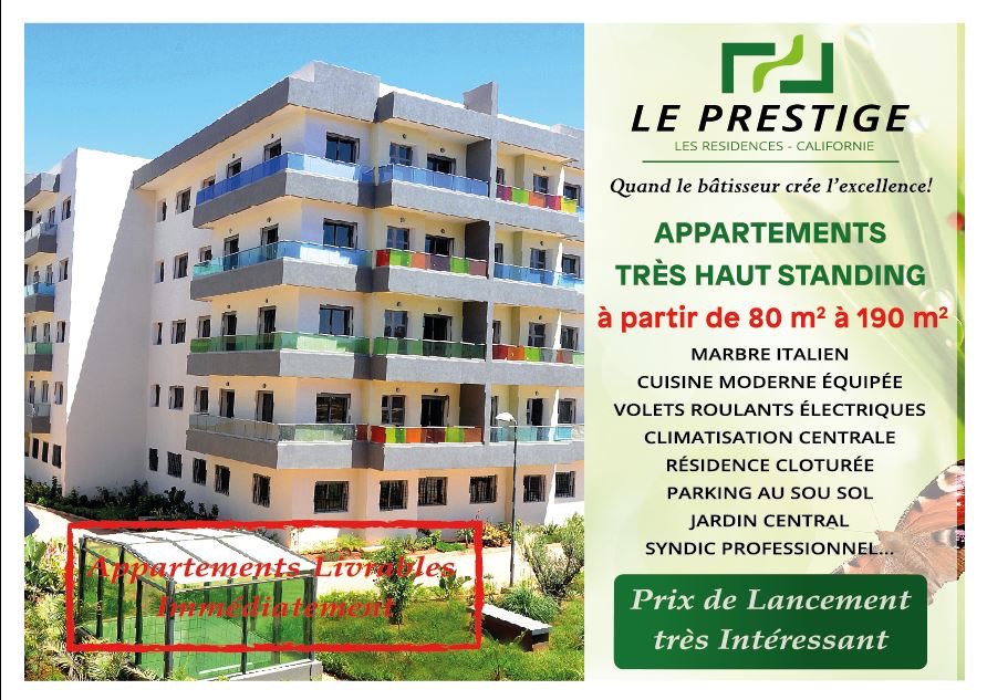 Appartements de luxe sur Californie Casablanca