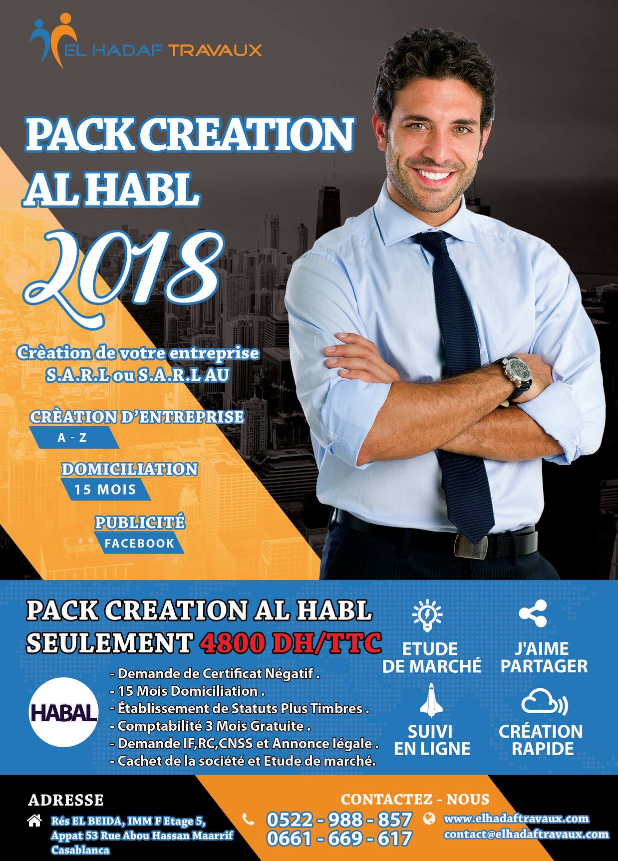 Pack  Al HABL Création et domiciliation des entreprises