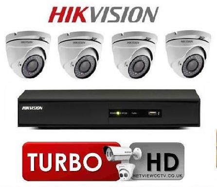 Kit 4 Camera turbo HD Hikvision