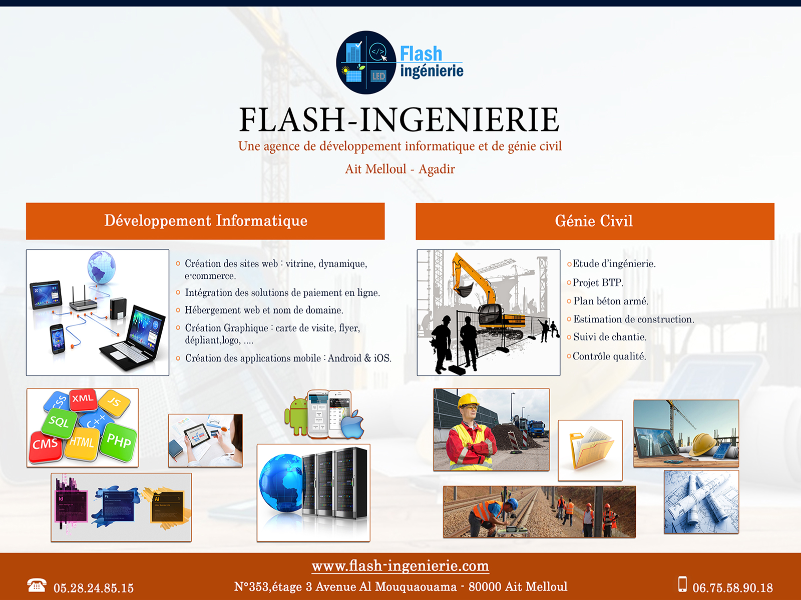 FLASH INGENIERIE : site web, Ecommerce