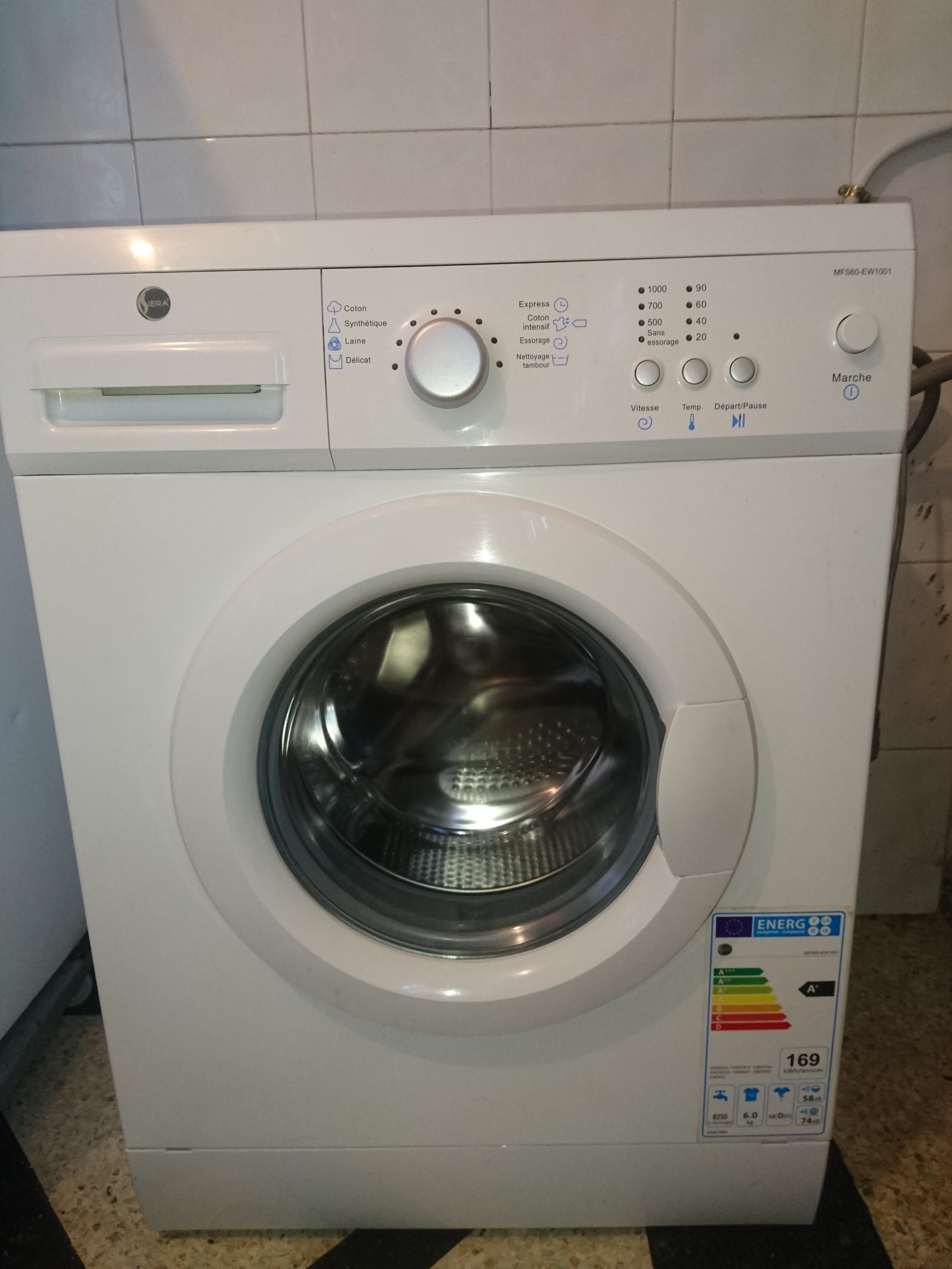 Machine à laver 6 Kg 1000T Blanc Siera