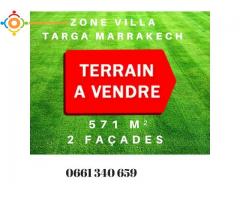 Terrain zone villa à vendre : Targa : Marrakech