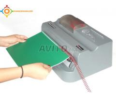 Relieure spirale plastique et metalique