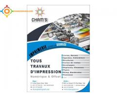 travaux d’impression et la distribution des produits d’imprimerie