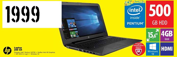 Ordinateur Portable HP 250 G4 PENTIUM N3700 W10