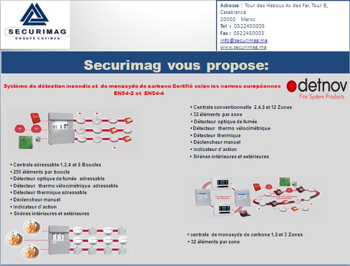 Système de détection incendie et monoxyde de carbone