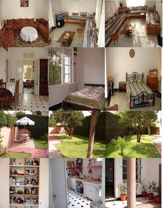 Location vacance villa meublée casablanca Maroc à 1100 dhs / nuit