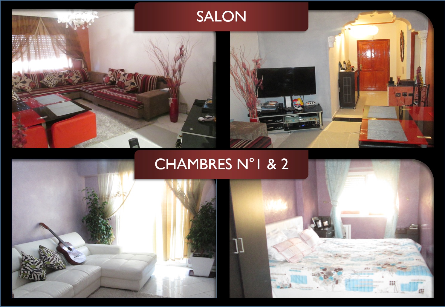 Appartement 86m² +6m² avec 3 Chambres + Salon Appartement 86m² +6m² avec 3 Chambres + Salon