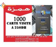 1000 carte visite + conception