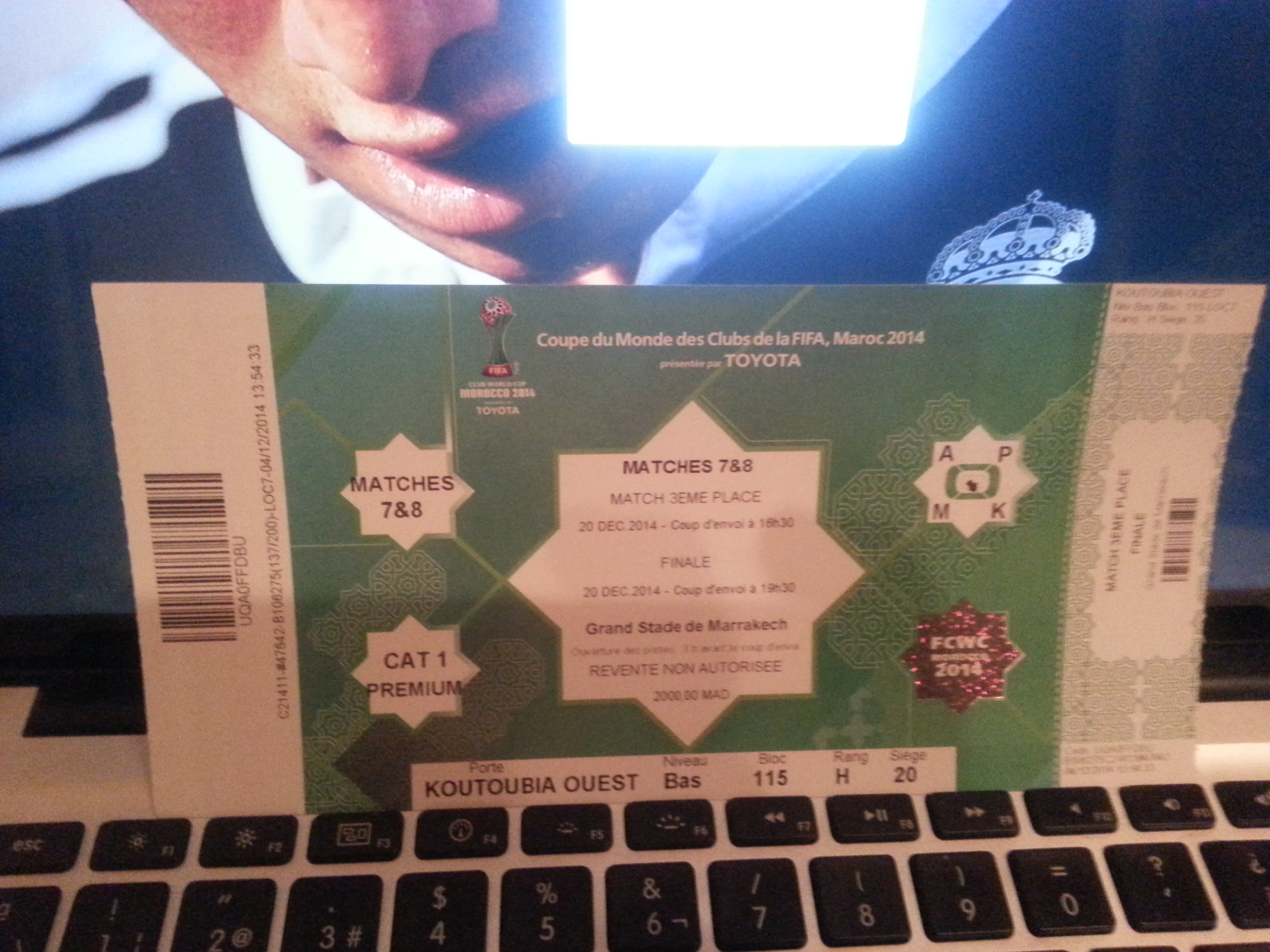 Ticket final coupe du monde Cat 1 VIP