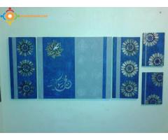 Tableau abstrait marocaine horloge