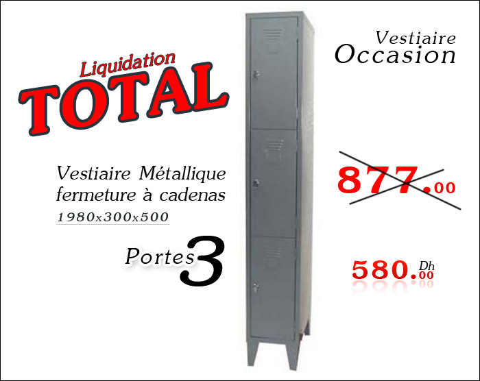 liquidation des vestiaires métallique