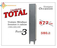 liquidation des vestiaires métallique