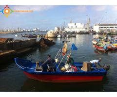 barque pêche avec role