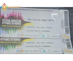 ticket mawazine christina aguilera