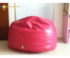 pouf poire rose