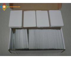 badge carte RFID 125 KHz Mince Blanc PVC
