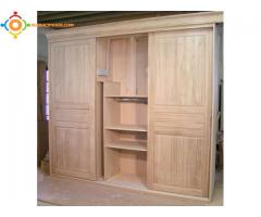 placards de bois coulissants et dressings